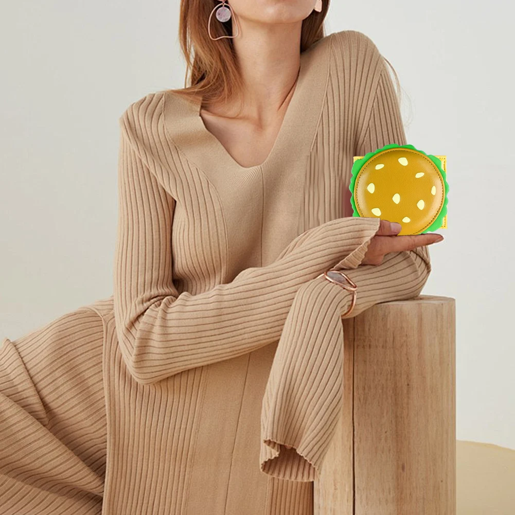 برغر على شكل محفظة لطيف الغذاء محفظة نسائية للعملات المعدنية مكافحة سرقة فرشاة بطاقة الهوية محافظ همبرغر حقيبة قابلة للطي موضة كراب رو كاسل المحفظة