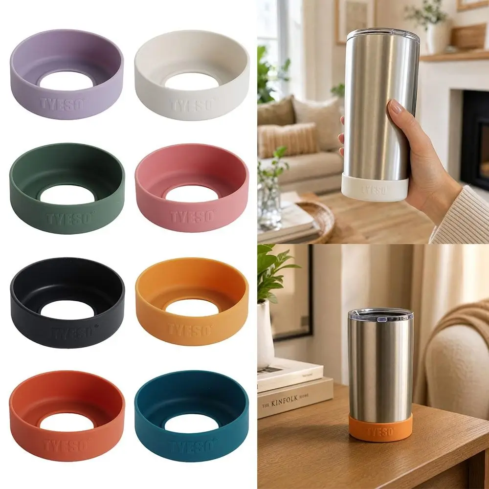 1Pcs Durable Anti Slip Bottle Cover 71-75mm Mug Cup Silicone Coaster Universal Protective Bottom Sleeve for Tyeso Mug