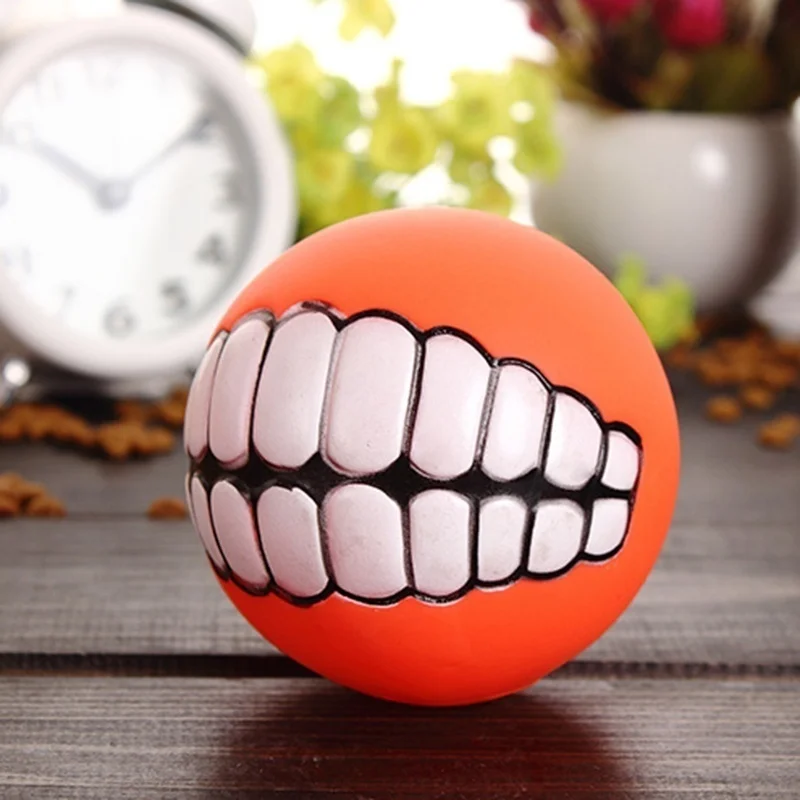 Pet Dog Puppy Ball Teeth Silicon Chew Toys Sound Novelty Playing Funny Toys Dog Accessories Dog Toys For Large Dogs Игрушки view 6