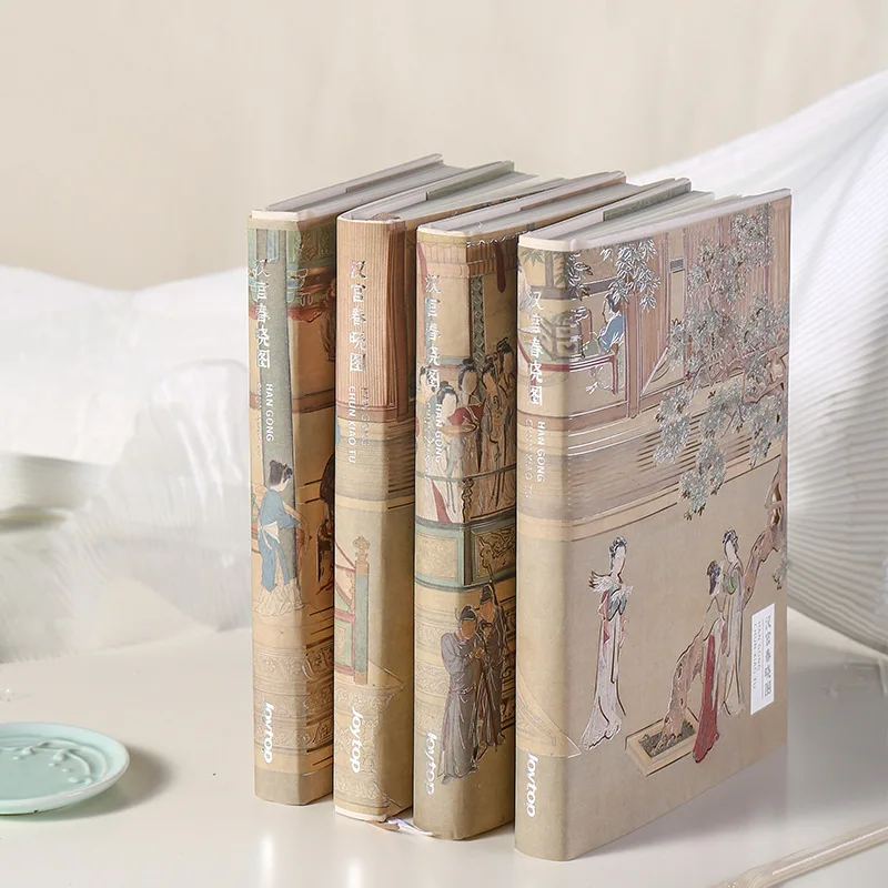 12pcs Sculpture Notebook A5 China-Chic Cultural Creative Illustrator Handbook Gift Box daily planner  note book  diary notebook