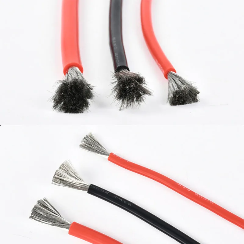 Nuevo Cable de cobre estañado de silicona suave resistente al calor en caja 16AWG 18AWG 20AWG 22AWG 24AWG 26AWG 28AWG 30AWG Cable de alimentación