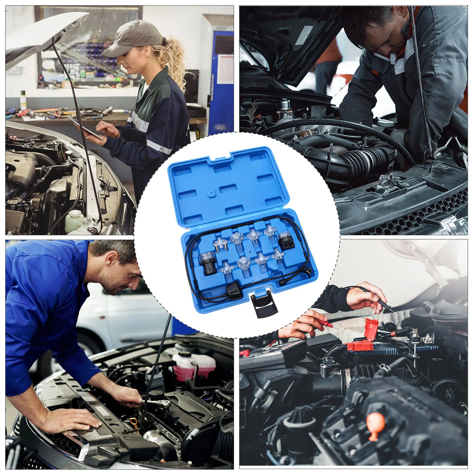 

1Set Car Tester Kit Inspection Lights Fuel Injector Test Tool for Auto Repair Car Circuit Test Light Vehicle Circuit Tester