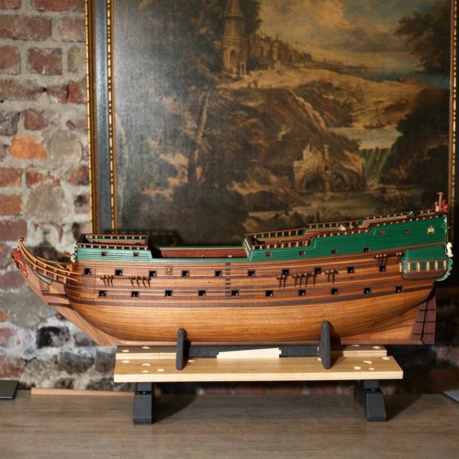 1/50 Wappen Von Hamburg Static Wooden Sailboat Model Kit German Hanseatic Warship DIY Assembly Ship Model for Collection