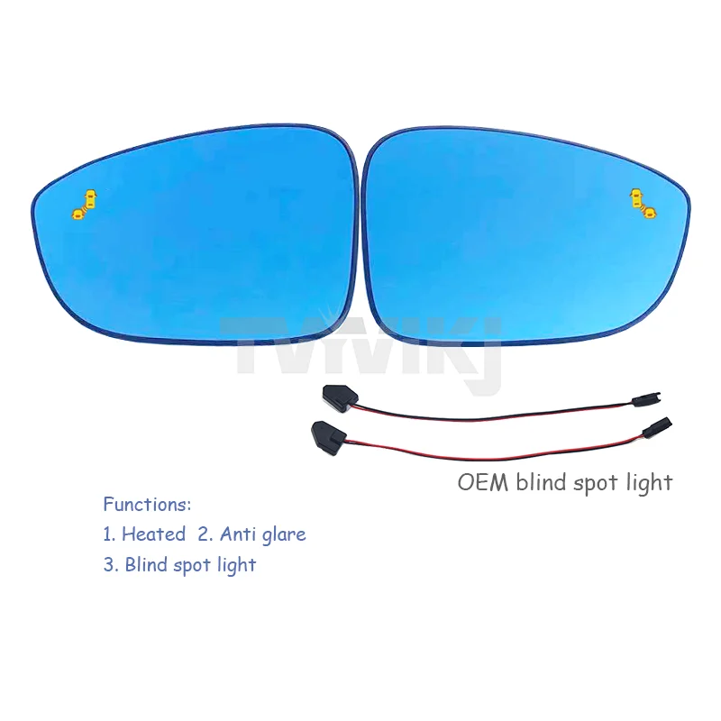 1 pair Outer Side Rearview Mirror Blue Glass Lens Blind Spot light For Honda Accord 2018-2023 Anti Glare BSD BSA car mirrors