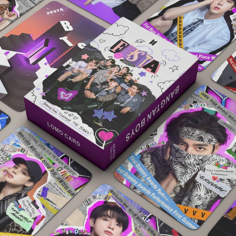 55Pcs/box Photocards V Lomo Cards Photo Card for Fans Collection