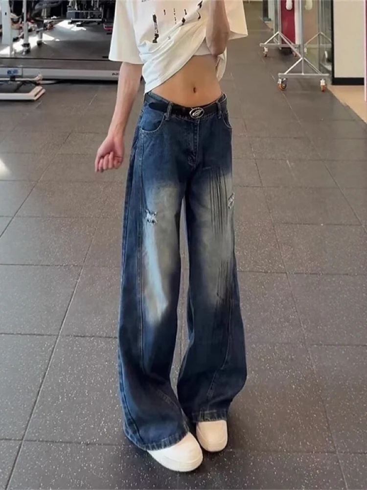 

American Sle Knife Jeans 2025 New Cra Micro Flare Long Pants Cleanfit Loose Wide Leg Pants Casual Straight Tube Jeans
