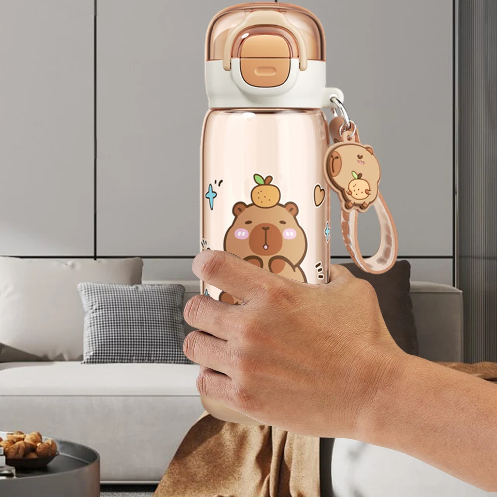 

Капибара, большая емкость, чашка для воды и соломинка, герметичная бутылка для напитков, пластиковая чашка Капибара для детей-подростков, путешествий, школы, спорта