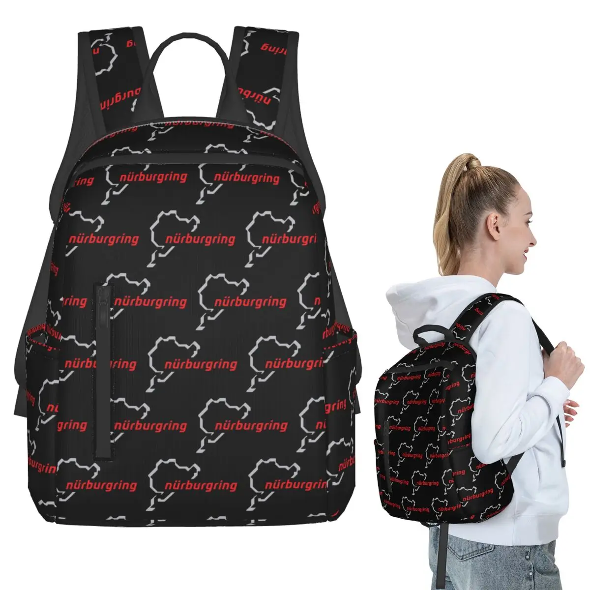 

Race Track Germany Nurburgring Backpack Student BookBag Children School Bag Computer Shoulder Bags Boys Girls