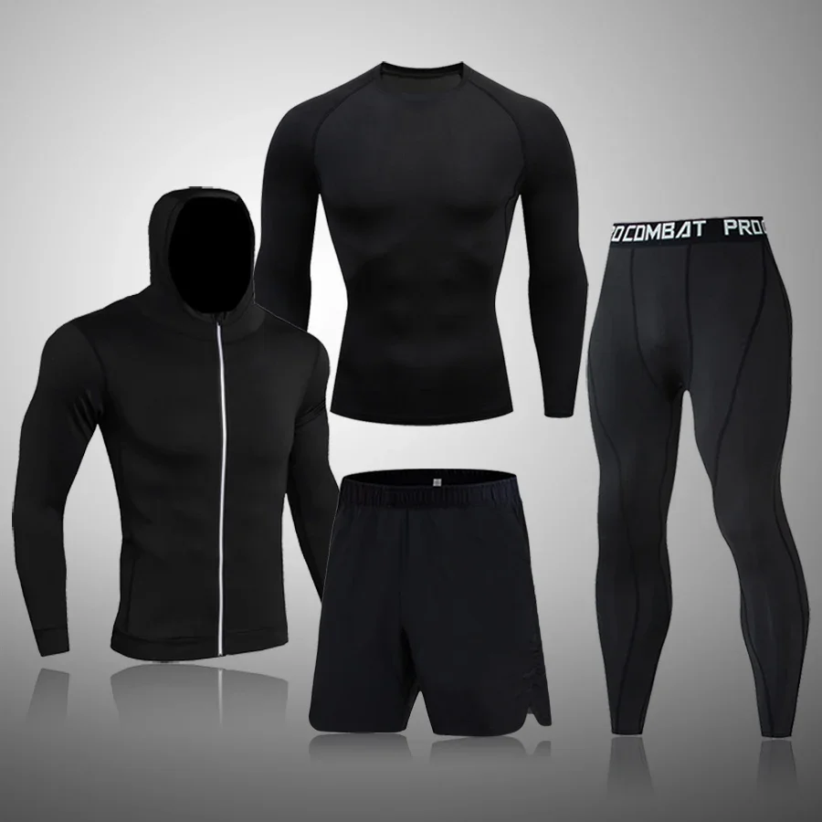 Inverno de alta qualidade nova roupa interior térmica dos homens define compressão esportes terno suor secagem rápida thermo roupa interior roupas masculinas