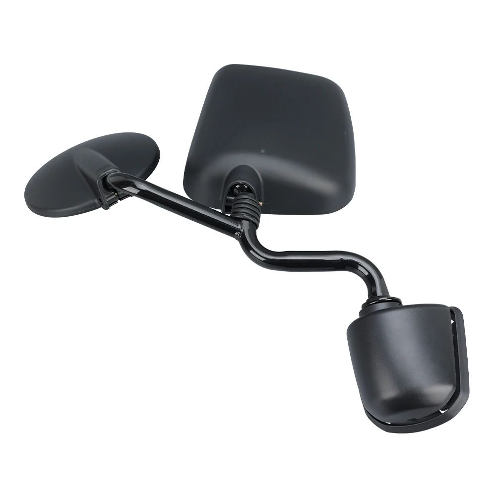 Left Long Handle Dual Rearview Mirror Assembly，Toyota Hiace 200 Series 2005-2013 Black Fully Manual Folding Right-Hand Drive
