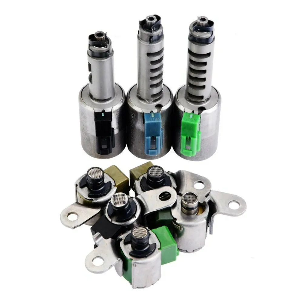 8pcs Transmission Solenoids Set for Volvo XC90 S60 S80 V50 AW55-50SN AW55-51SN AF33-5 AW235 RE5F22A