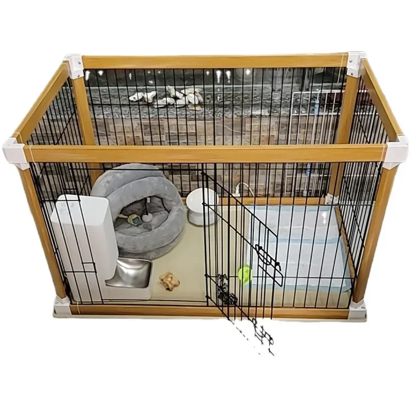 Japanese Dog Fence Wooden Dog Cage Indoor Small and Medium Sized Dog Fence Method Bucket Cage Pet Fence  Cat House Outdoor