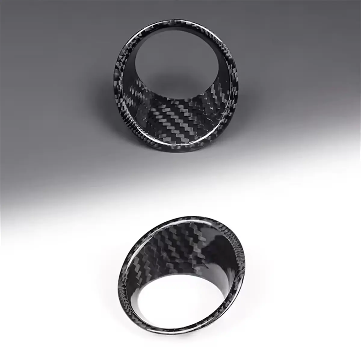 #29O (Carbon Fiber Pattern)Real Hard Carbon Fiber Car Ignition Key Frame Trim for Fiat,Automotive Parts & Accessories