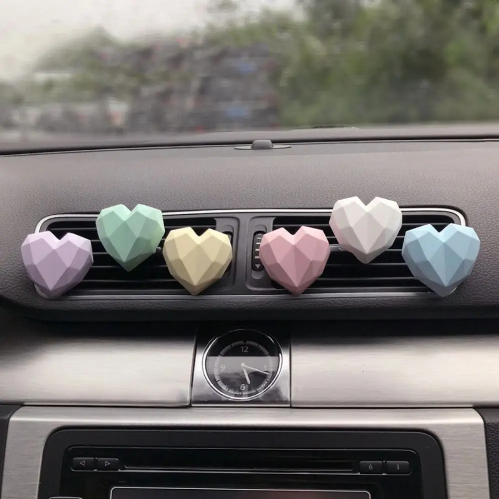 

Гипсовый зажим для духов в форме сердца, украшение, новая стереоскопическая любовь, Геометрическая любовь, ароматерапия, автомобильный зажим для выхода воздуха