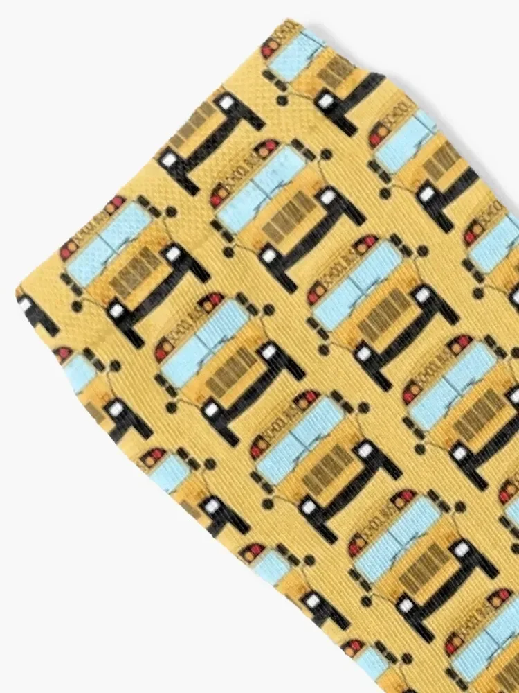 Yellow School Bus Pattern Socks new in's anime moving stockings Socks Man Women's