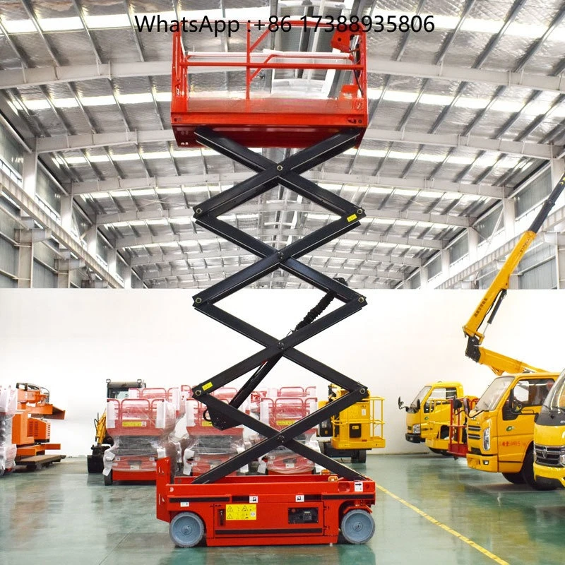 Self Propelled Electric Scissor Lift 6m 8m 10m 12m Hydraulic Aerial Work Platform Customized for Construction Maintenance