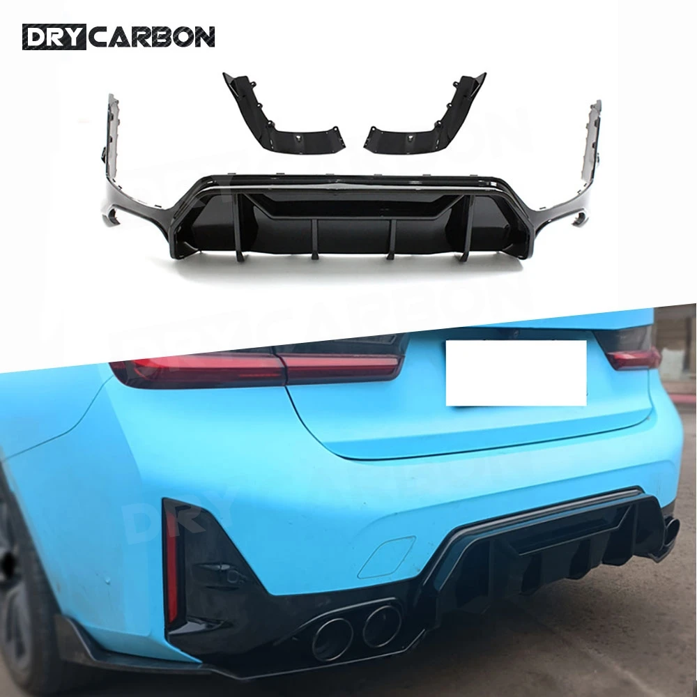 

For G20 Rear Diffuser Bumper Lip Chin Spoiler ABS Side Splitters Car Styling Bodykits Accessories For BMW 3 Series G28 LCI 2023+