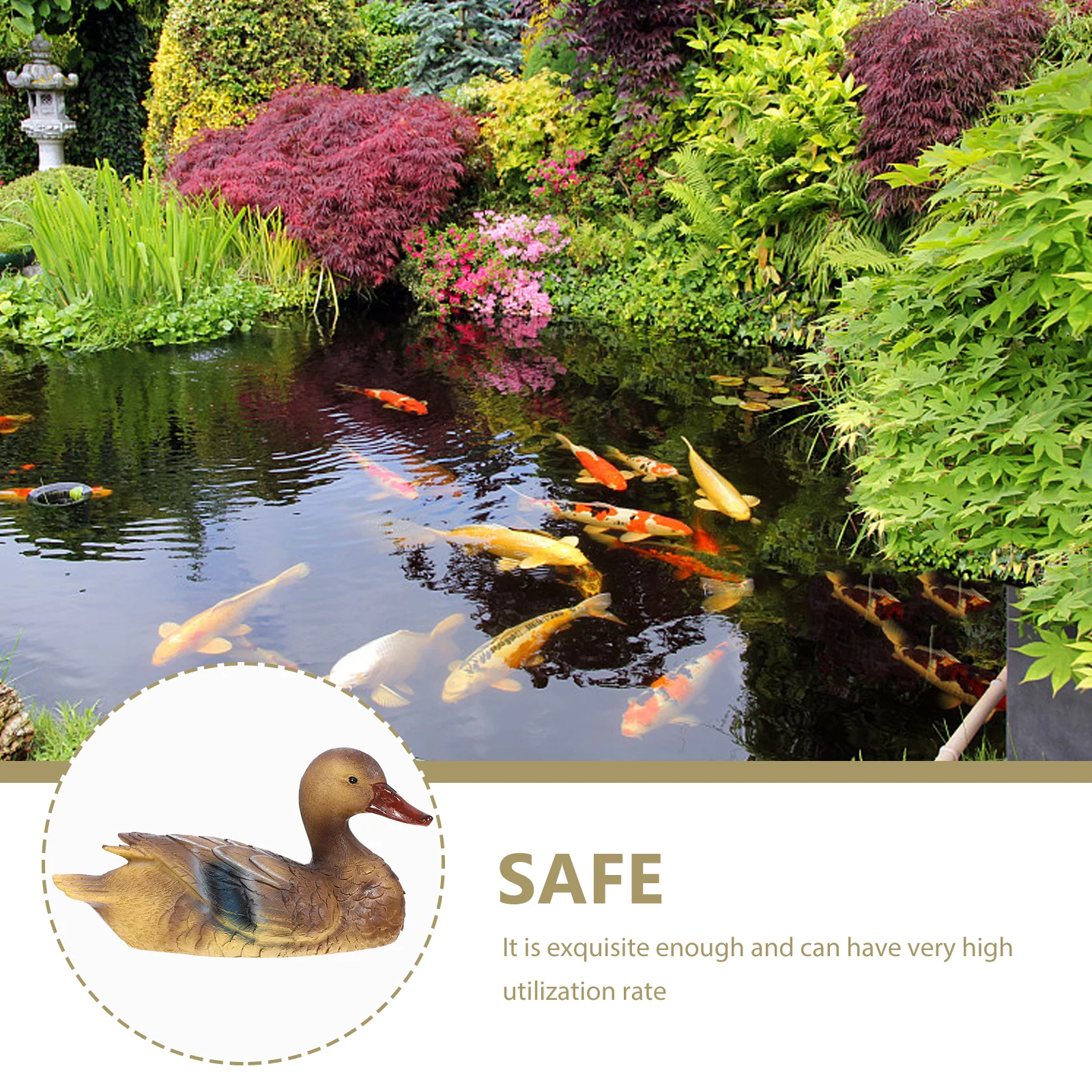 

Floating Pond Duck Decor Simulation Animal Ornament For Garden Pool Fountain Balcony Courtyard Home Office