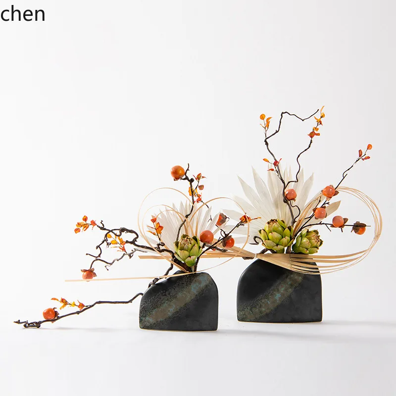 YFY New Chinese Style Persimmon Ruyi Sales Office Floral Dining Table Artificial  Model Room Simulation Flowers Hotel Soft