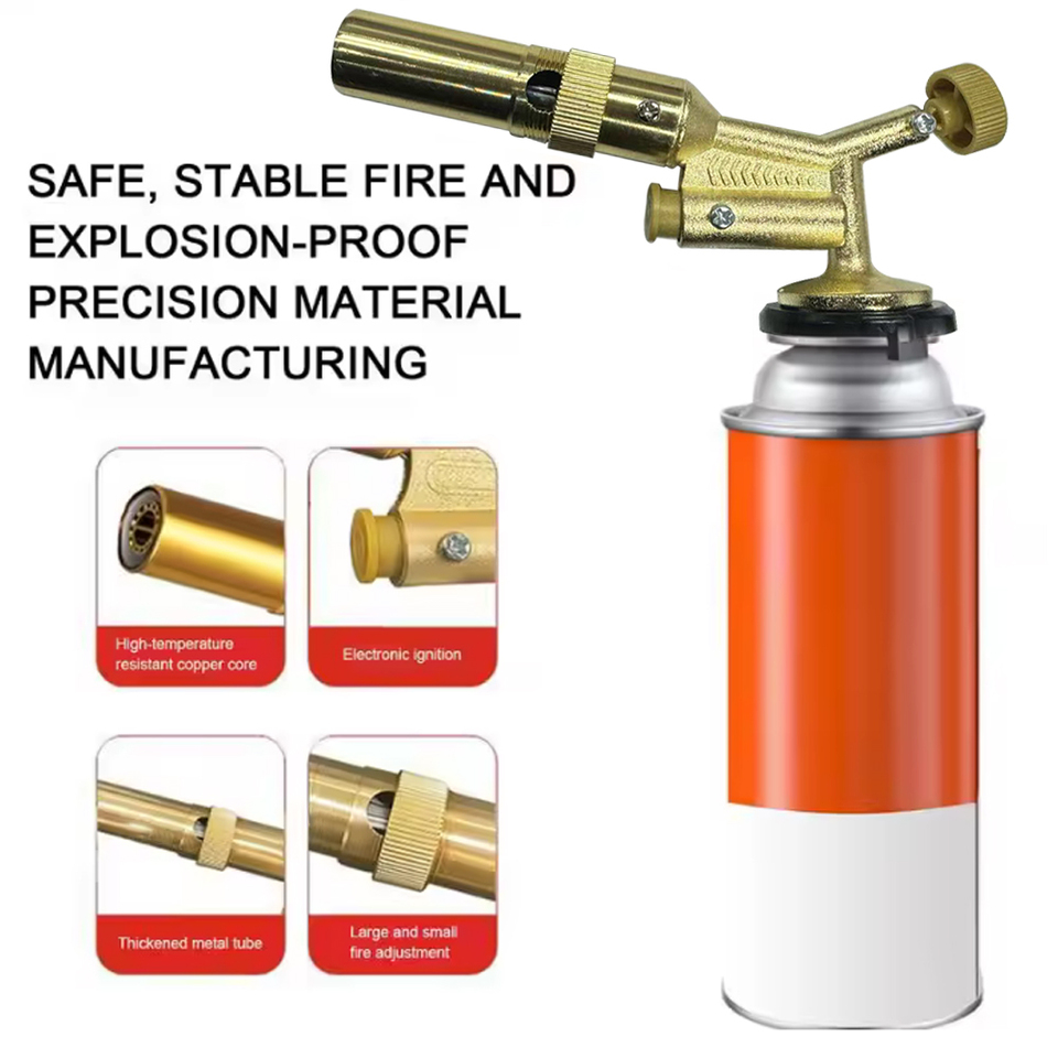Welding Torch Gas Burner Flame Gun High Temperature Brass Copper Gas Torch Brazing Solder Propane Welding Plumbing