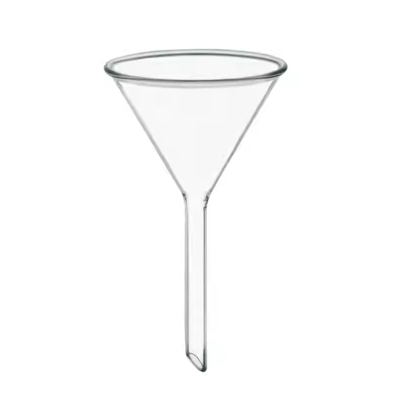 embudo-triangular-de-cuarzo-apto-para-suelo-con-boro-cuello-curvado-sin-adicion-de-boro-resistente-a-altas-temperaturas
