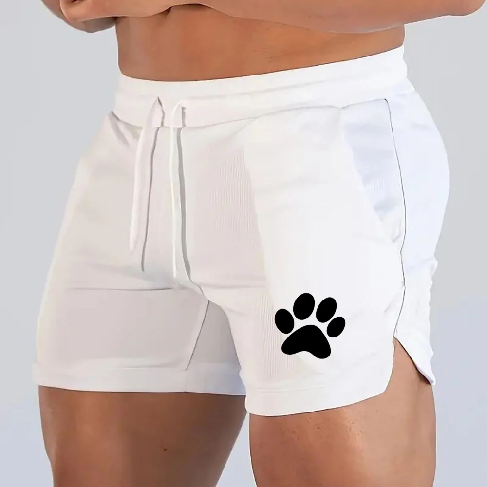 Men's Fashion Bear Paw Print Casual Shorts Fitness Shorts Summer Outdoor Jogging Shorts Men's Home Pants Popular Fitness Shorts