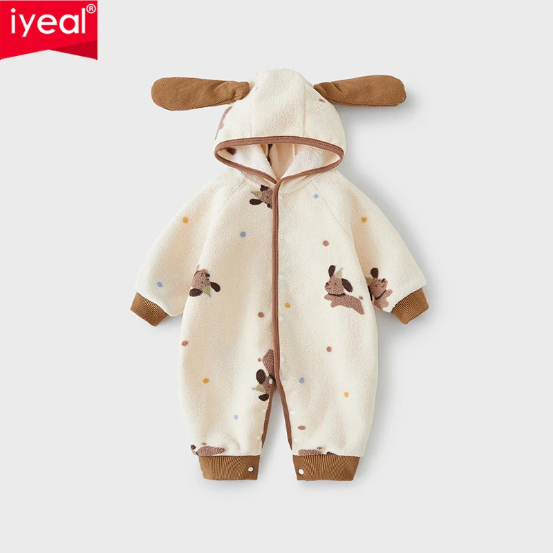 

IYEAL Autumn Baby Boys Girl Thickening Rompers New born Hooded Rompers Newborn Boys Girls Jumpsuit Toddler Romper