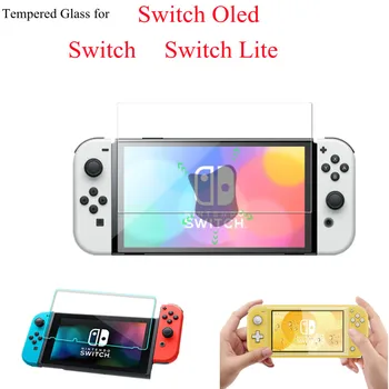 Anahtarı için Oled Lite ekran Protectos Anti-Scratch Nintendo koruyucu kapak NS LCD ekran koruma cilt temperli cam