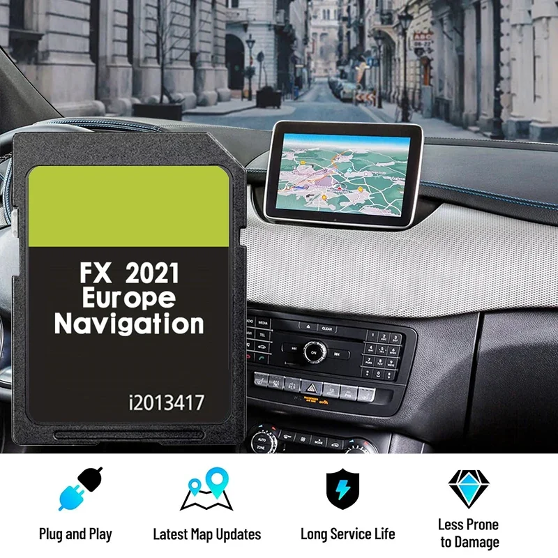 Carte SD de mise à jour des cartes de navigation GPS pour Ford FX 2021 C-Max Focus, UE