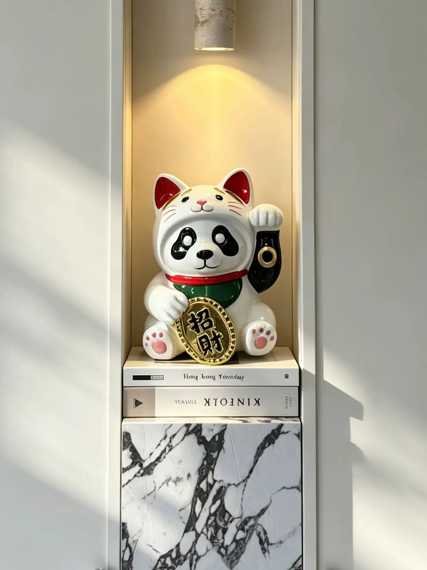 Room decor items cute pandas wealth seeking cats desktop ornaments decorations store wealth seeking treasure seeking Feng Shui o