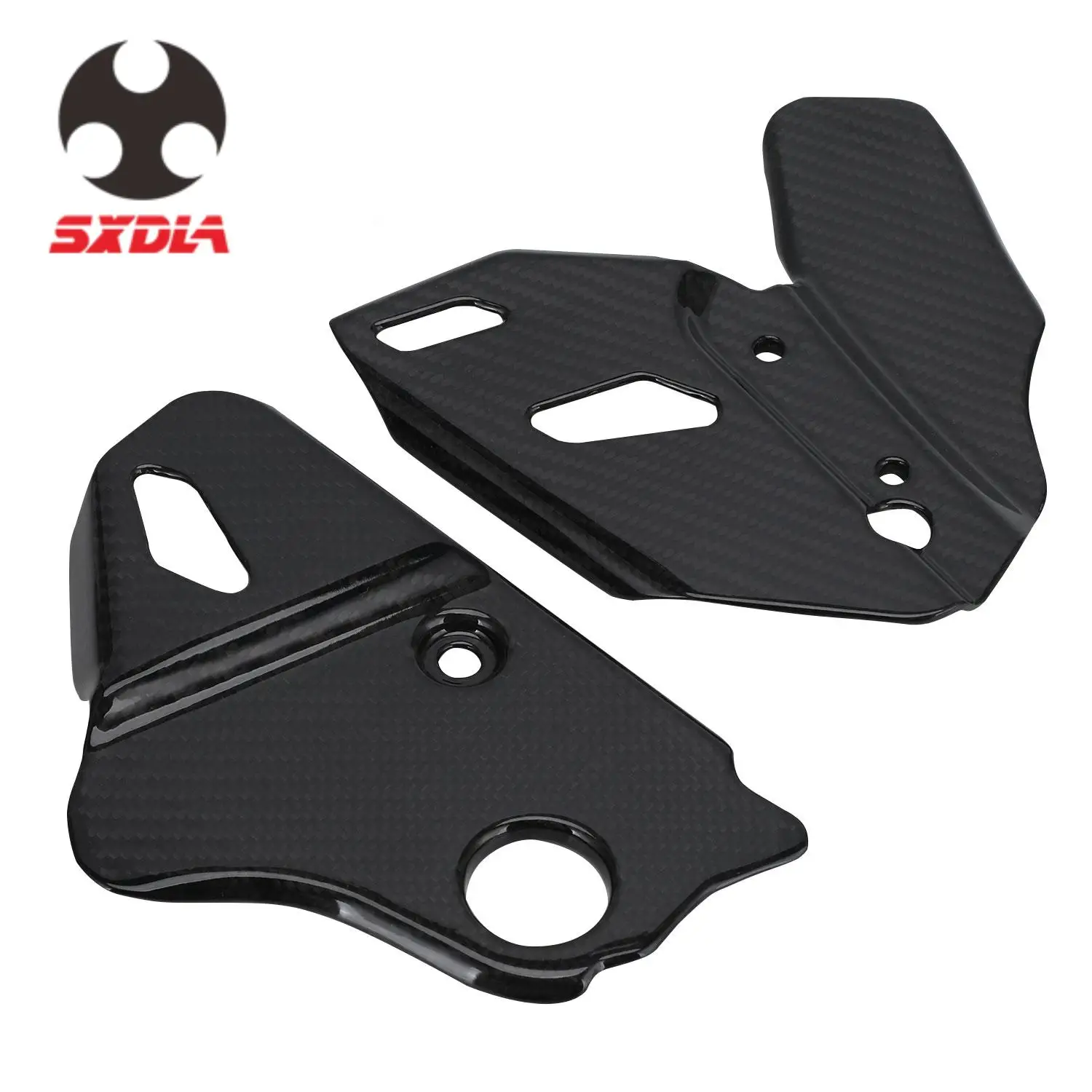 Funparts Motorcycle Lightweight Frame Guards Protector Carbon Fiber For SUZUKI DRZ400 DRZ400SM 2000 2001 2002 2003 2004-2017