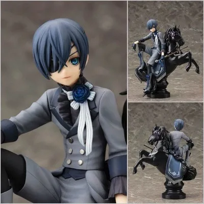 블랙 버틀러 Ciel Phantomhive Sebastian Michaelis 애니메이션 피겨 모델 동상 소년 컬렉션 데스크탑 장식 장식 장난감 선물