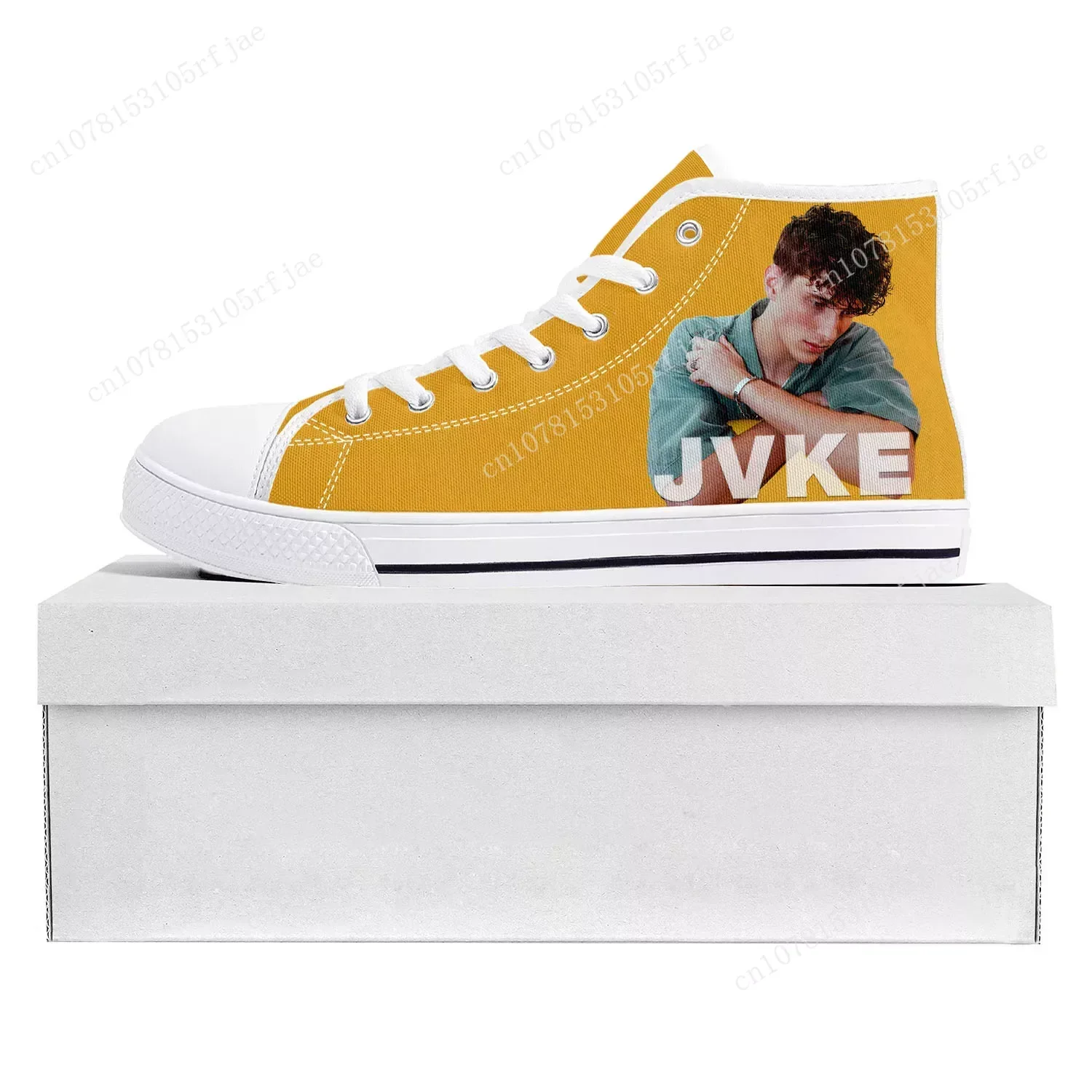 

JVKE Popular Singer Pop Music High Top High Quality Sneakers Mens Womens Teenager Canvas Sneaker Casual Couple Shoes Custom Shoe