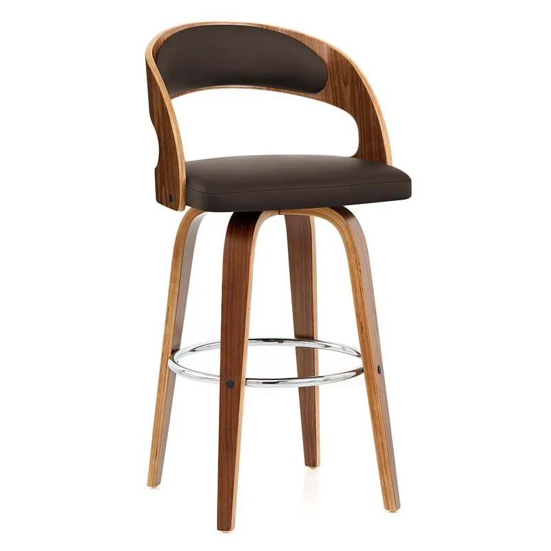 Solid Wood Bar Chair Bar Chair Backrest High Stool Bar Stool Front Desk Cashier High Chair