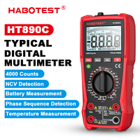HABOTEST HT890C Professional Digital Multimeter 4000 Counts Multimetro Test 1000V 10A True RMS Auto AC DC Capacitance Hz Tester