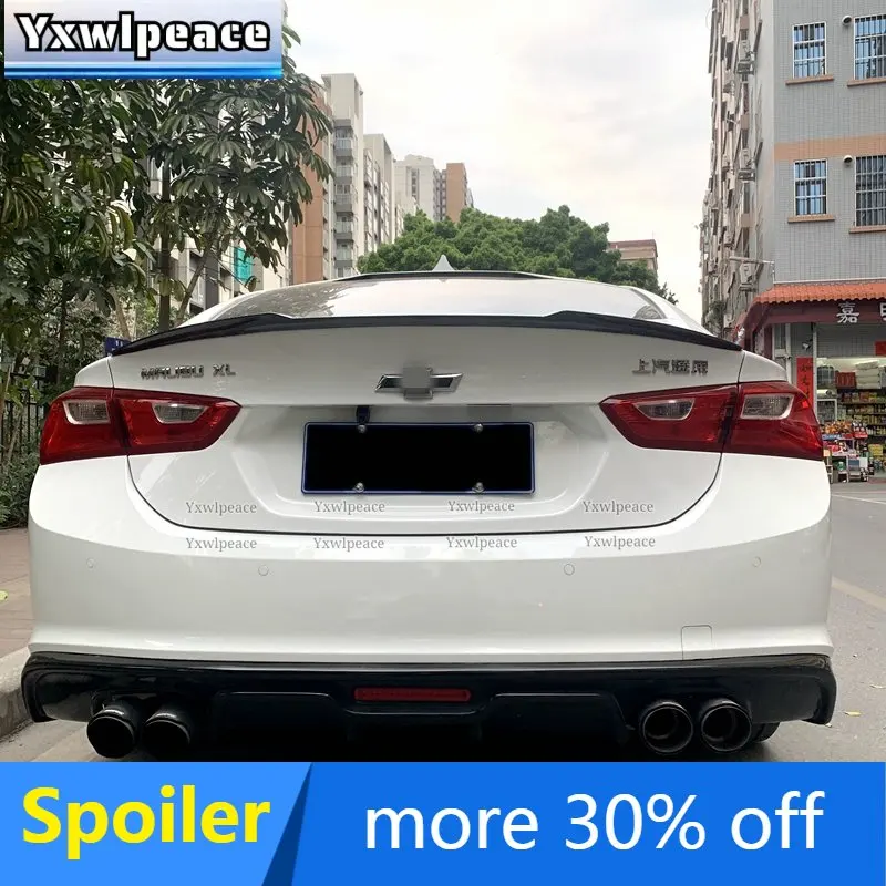 

For Chevrolet Malibu XL Spoiler 2016 2017 2018 2019 2020 2021 2022 ABS Plastic Rear Trunk Lip Spoiler Car Rear Wing Decoration