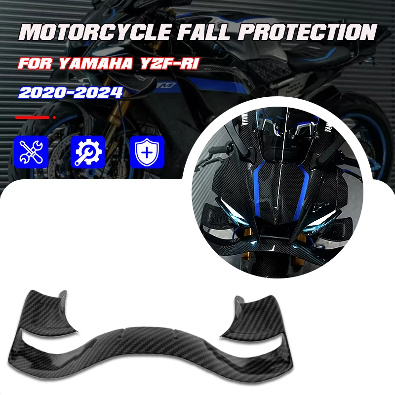 

For Yamaha YZF-R1 2020 2021 2022 2023 2024 ABS Carbon New Motorcycle Winglet Spoiler Front Wings Fairing fixed wing Accessories
