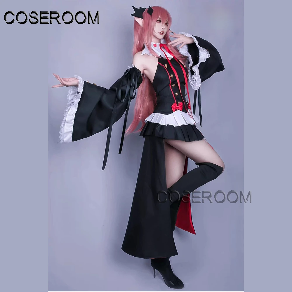 COSEROOM Seraph Of The End Owari no Seraph Krul Tepes, Costume de Cosplay, perruque, robe de sorcière, vampire, Halloween