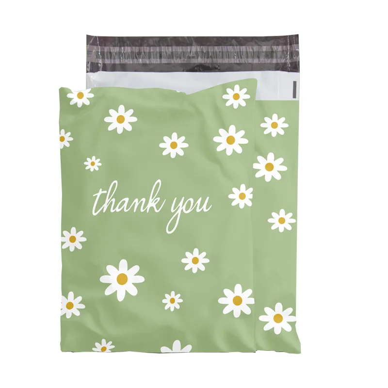 50PCS Envelope Thicken Poly Clothing Mailing Bags Fruit Flower Printing Courier Storage Bag Waterproof Plastic Express Pouch