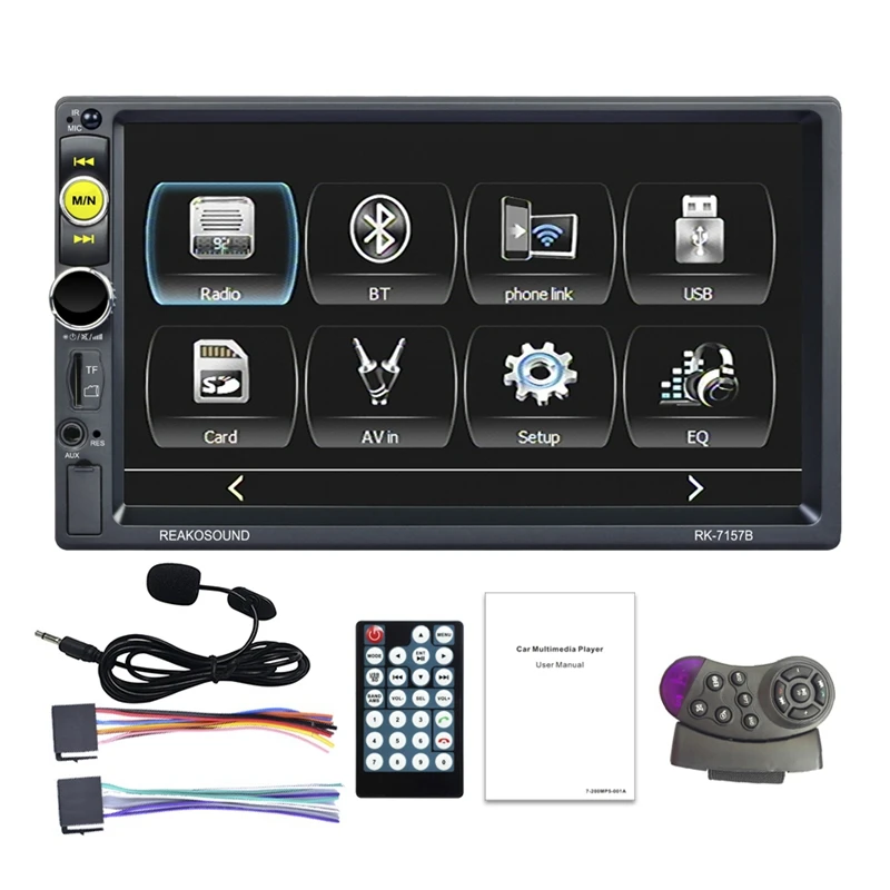 

2DIN Car Radio 7 Inch Bluetooth With Carplay Autoradio Audio MP5 Player AUX FM Stereo MP5 Receiver