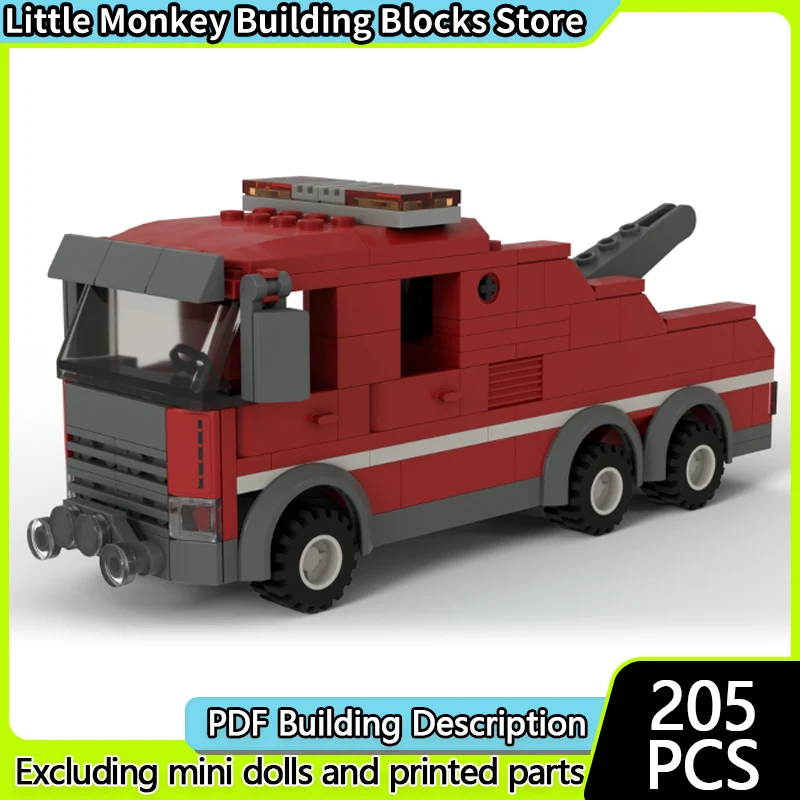 

Urban Rescue Vehicles Model MOC Building Bricks City Road Rescue Modular Technology Children Holiday Gifts Assemble Toys Suit