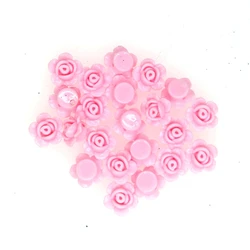 50pcs/lot 12mm Single Hole Flower Shape pink Acrylic Beads Scrapbook Sewing Buttons DIY Material Findings BD22126