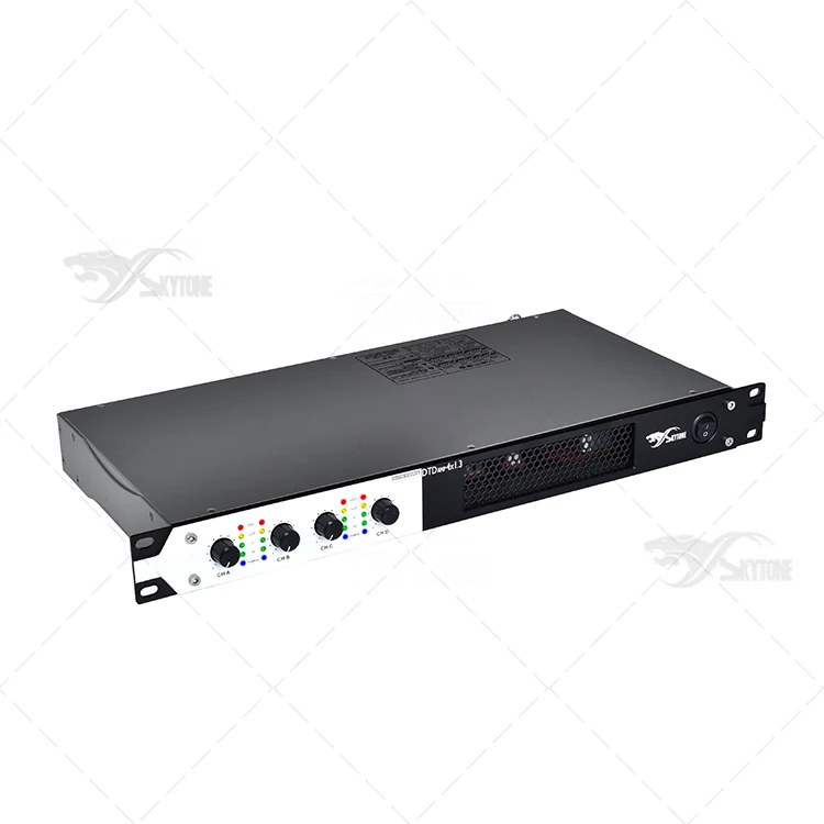 Professional 1000W*4 power amp 1U class d sound digital power amplifier