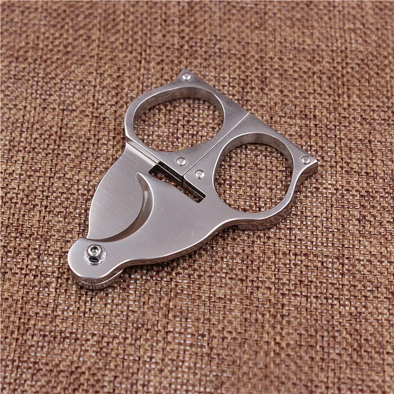 Stainless Steel Cigars Cutter Double Blades Sharp Cigarettes Scissor Multipurpose Guillotine Cigars Cutting Tools For Gifts