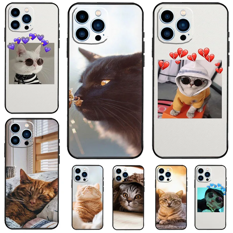 Cute Cat Animals Kitten Case For Samsung Galaxy S26 Ultra S24 S23 S22 S21 S25 Ultra S10 S20 Plus S25 FE Cover Funda