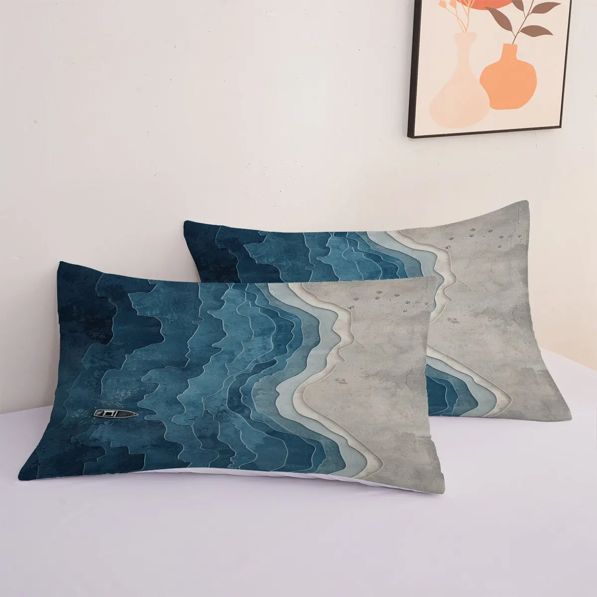 Boats  duvet cover   Oceans  1 duvet cover and 2 pillowcases