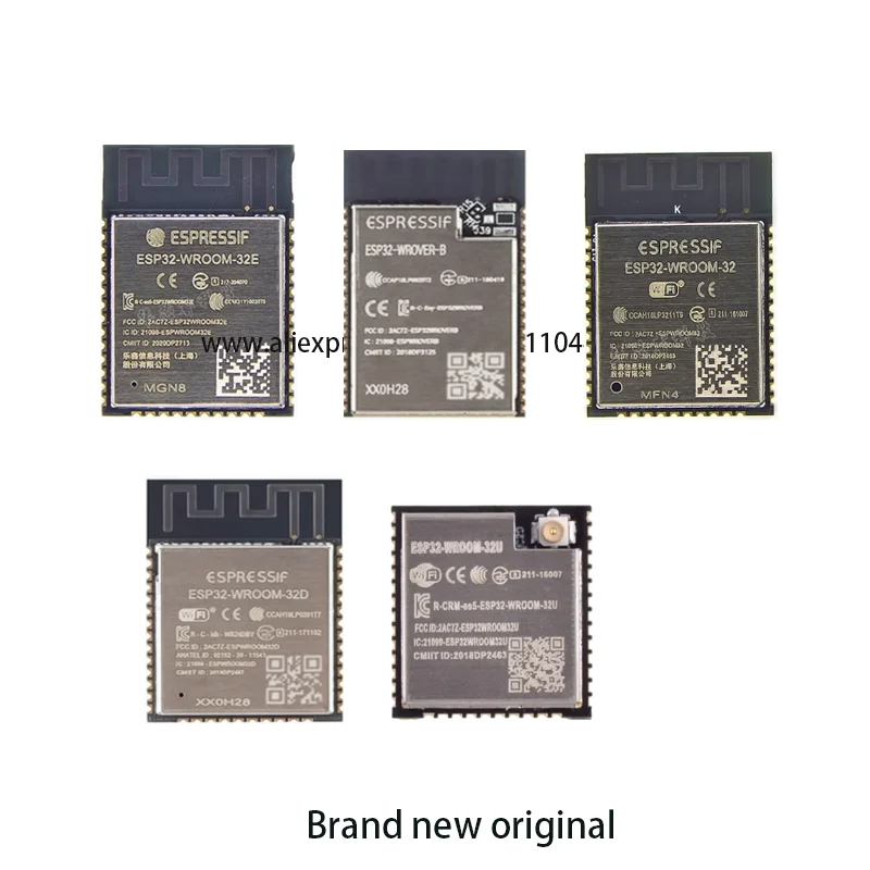 5PCS ESP32 Module WiFi Bluetooth Dual-Mode Dual-Core CPU ESP-WROOM-32U ESP-WROOM-32D/32E ESP32-WROVER-IE ESP32-WROOM-32UE