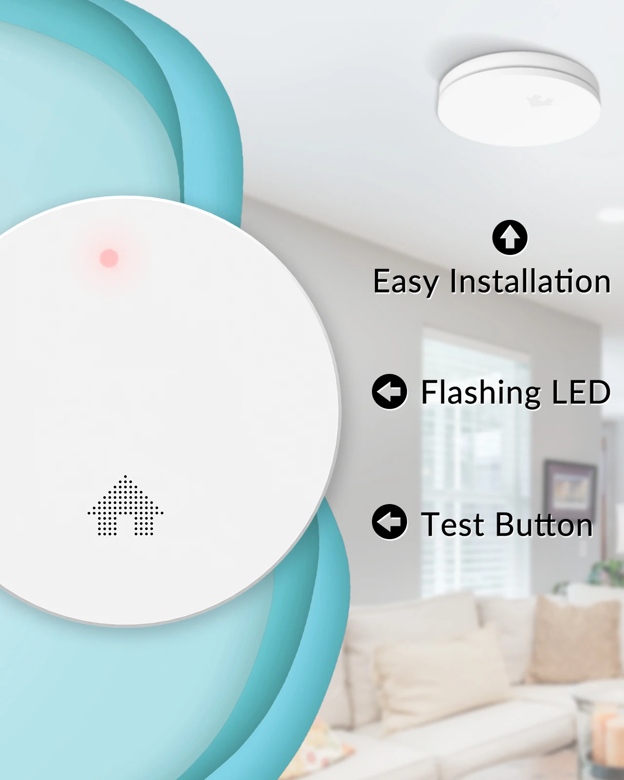 Meross Smart Smoke Alarm Fire Detector Sensor  85 DB Gas Sensor High Sensitivity Safety Prevention Sensor Smart Life