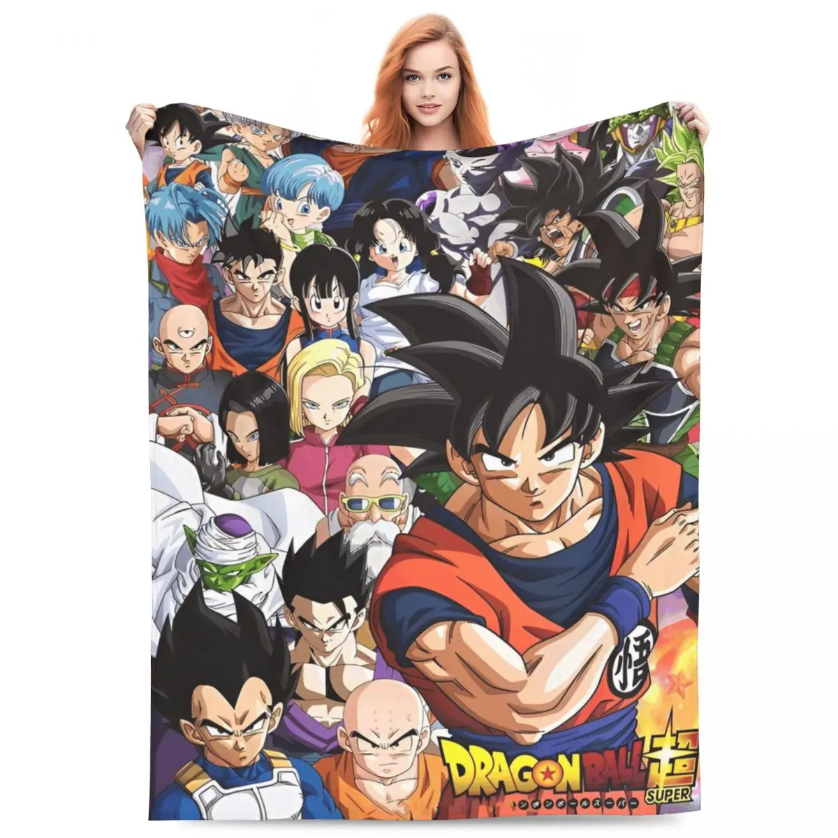 

Одеяло с рисунком Dragon Ball Z, фланелевое супермягкое одеяло для домашнего дивана, спальни, одеяло