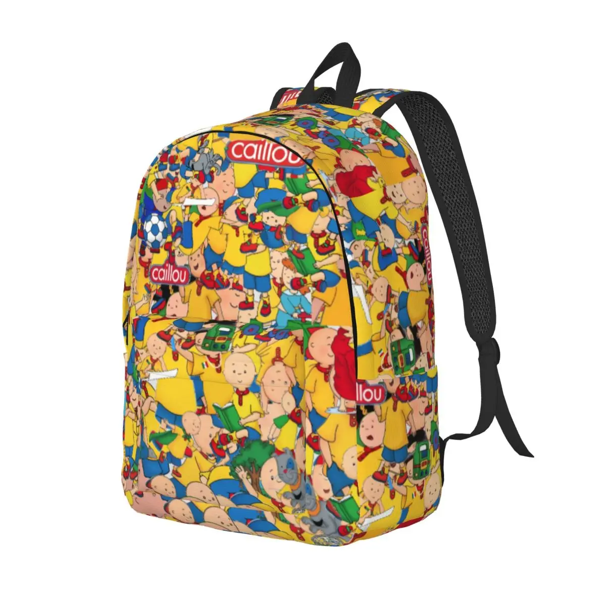 Baby Friend C-Caillou Classical Backpack with Pocket High School Work Daypack for Men Women Laptop Canvas Bags